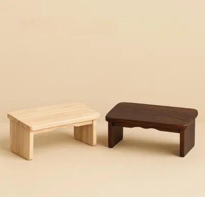 Solid Wood Yoga Meditation Benches Portable Kneeling Meditation Stool Knee-length Prayer Stool