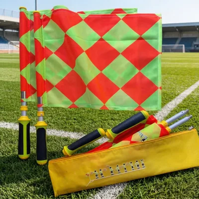Handle Detachable Aluminum Light Weight Professional Rotatable Linesman Flag Soccer Referee Flags 40x33cm Football Referee Kit