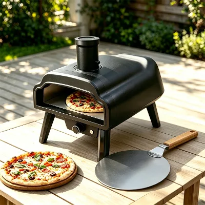 Stainless Steel Gas Pizza Oven Portable Outdoor Pizza Stove with Pizza Stone for Backyard Camping Party Use Support OEM