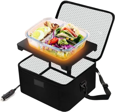 Portable Electronic Food Warmer Simply Plug-in Catering Cooler Bags for Doordash Delivery Heatable Food Container for Travel Car