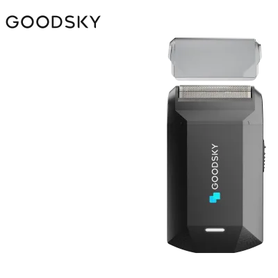 Goodsky Powerful Rechargeable Compact Face Shaver Portable Mens Travel Facial Hair Groomer Razor Electric Foil Face Shaver