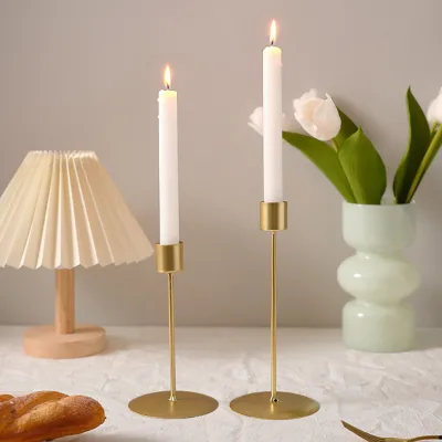 Iron Candlestick Metal Candle Holder Creative Tabletop Candelabra for Holiday Party Wedding Home Restaurant Decoration Gift