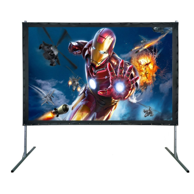 Promotion Rear Projection Screen Film with Fast Fold Stand for 4k 8k Proyector Long Throw Short Throw