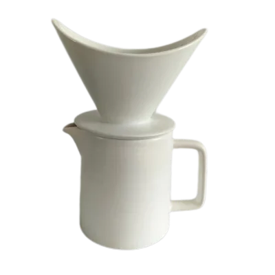 Professional Top Grade Ceramic V-Shaped Filter Set Heat-Resistant Coffee Dripper & Black Filter Cup Portable Coffee Tea Urn Kit