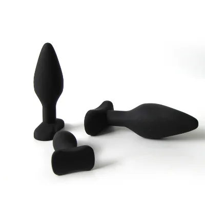 Silicone Conical Anal Plug Adult Sex Toys Body Application Massager Masturbator for Anal Back Court Musical Function Massage Gun