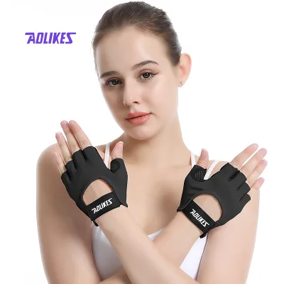 Wholesale Gym Gloves for Horizontal Bar Weight Lifting Fitness Bodybuilding Training Sports Workout Palm Protector AOLIKES