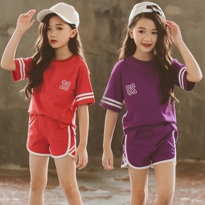 China Supplier Wholesale Chinese Style Girl Kid Children's Sports Clothing Set Soft Shell Breathable