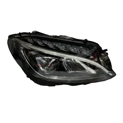 Factory Cheap Price Single Lens Replacement Car Headlight Headlamp for W205 C200 2015-2018 Years Halogen to LED Headlight
