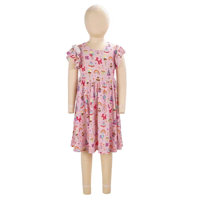 Organci Cotton Dresses for Girls Wholesale Eco Friendly Kids Dresses for Girls Customize Kids Cotton Dresses Manufacturer