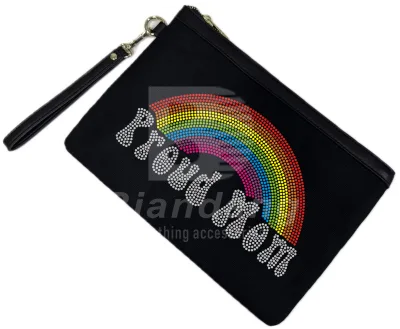 Diamond Rhinestone Iron on Transfer Rainbow Rhinestones Hot-Fix Heat Transfer SS10 Rhinestone Iron on Transfer for T Shirt