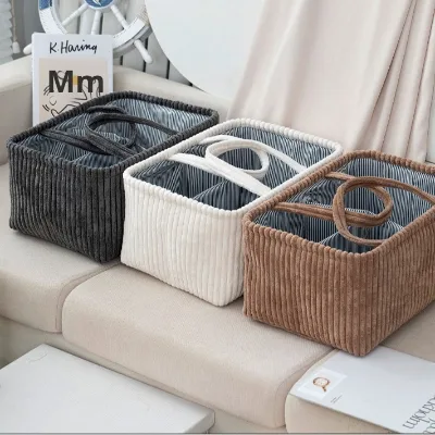 Manufacturer-Supplied Portable Handmade Woven Miscellaneous Basket for Household Toy Clothing Storage Storage Basket for Diaper