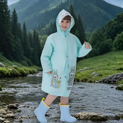 Wholesale Children Cartoon for Full Body Large School Bag Primary Secondary School Students Baby Thickened Long Waterproof