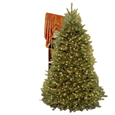 Artificial Christmas Tree with Warm White Lights, Metal Stand, Premium Quality Christmas Tree, Indoor Outdoor Home Decorations