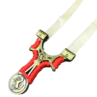 Strong Magnetic Outdoor Metal Slingshot with Hollow Design for Hunting and Shooting Featuring Rubber Band and Accessories