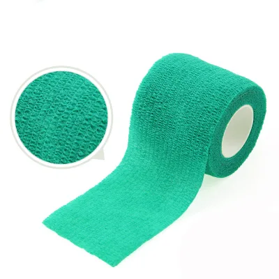 Green Self-Adhesive Elastic Bandage Wrap 2" X 5 Yards Class I Medical Device Comfortable and Convenient for Daily Use