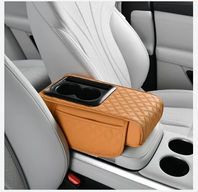 High Quality Car Armrest Storage Box for Ford Escape 2020 Audi A6 2018 - 2023 Interior Protective Gray Fabric Trim