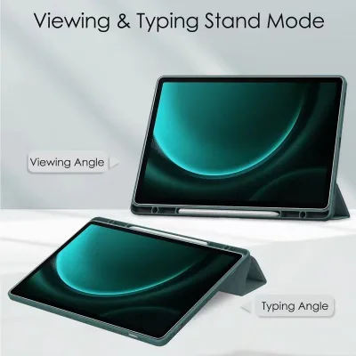 See Through Flexible Armor for Samsung Galaxy Tab S9 S10 Plus 12.4 Inch Models Featuring Secure Pencil Storage