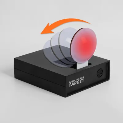 Laser Intelligent Laser Shooting Toy Model Automatic Rebound Flip-up Return Target Plastic Training Target