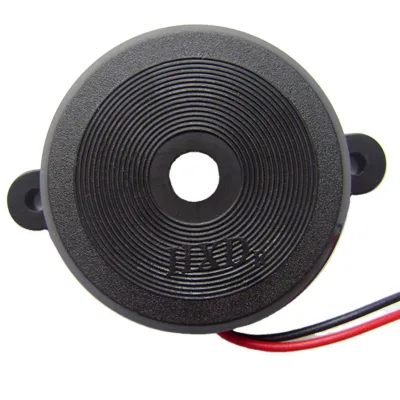 GLOBALTON 220V 230V Piezoelectric Buzzer Wire Speaker 1W 85dB Commercial Door Bell SFM-42-JB AC Microphone Black 3000Hz