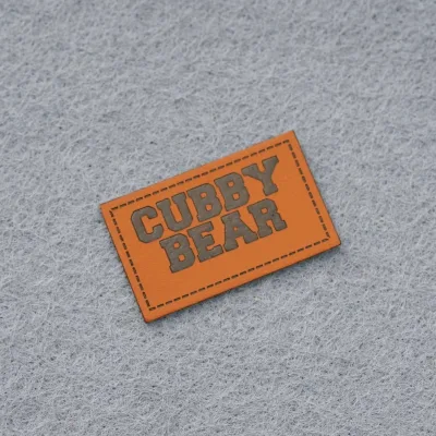 Custom Debossed Logo Rectangle Soft Leather Patches High Quality for Bags Garments Shoes
