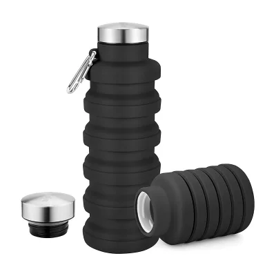 Portable Food Grade Silicone Foldable Water Bottle Outdoor Collapsible Sport Drinking Bottles Large Capacity