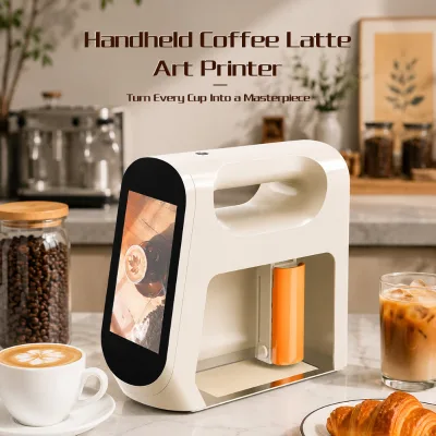 Wireless Food Printer for Coffee Shops Print Custom Patterns on Lattes Cappuccinos Toast Slices Macarons With Edible Ink