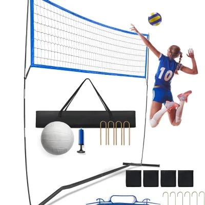 Portable Outdoor Polyester Volleyball Net for Beach and Water Use