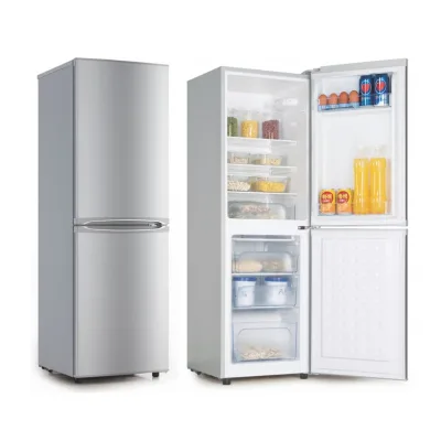 186L Wholesale China Factory Stainless Steel Refrigeration Interior LED Light Home Fridge Freezer Refrigerator With Wholesale
