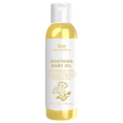Private Label Fragrance Free no Artificial Fragrances Parabens Phthalates Soothing Baby Oil