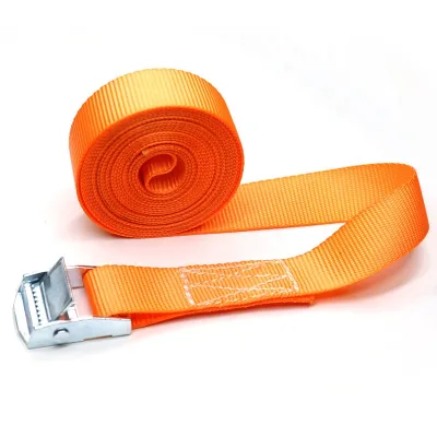 1" 25mm 250kg Heavy Load Cargo Pallet Straps Nylon Fastening Belt Cam Buckle Straps With Metal Cam Buckle
