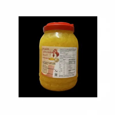 3.85kg Peach Coconut Jelly in Bottle Packaging HALAL/HACCP/ISO 22000 Certified Open and Ready to Eat