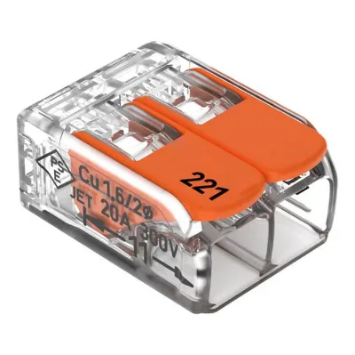221-612 Original Terminal Butt Splice Individual Openings Connector Push in 10 AWG Transparent SMT SMD-DIP Package Manufacturer