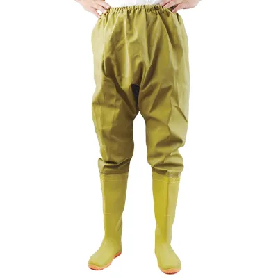 Men PVC Waist High Boots Wholesale China High Quality Breathable Waterproof Fishing Wader Paddy Boots