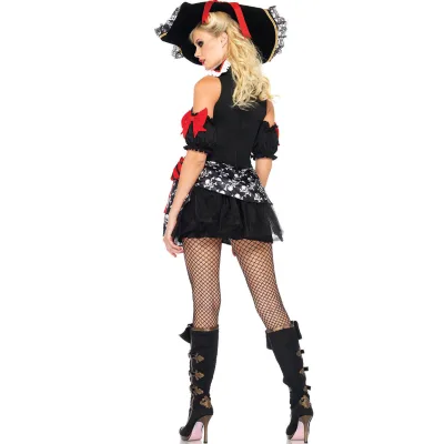 Sexy Skull Pirate Costume Halloween Carnival Cosplay Pirates of the Caribbean Fancy Dress