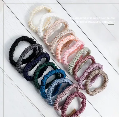 PL Mulberry Silk Scrunchies for Women Custom Print Box 1cm Silk Scrunchies Bulk Silk Scrunchies Wholesale