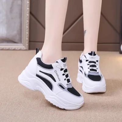 2026 Spring Fall New Fashion Women Casual Walking Shoes Show Ladies Platform Sport Shoes Mesh Breathable