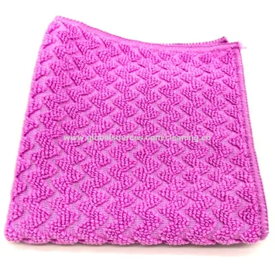 Wavy pattern Microfiber Cleaning Cloth