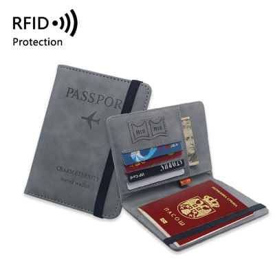 Fashion Portable United States Eagle Emblem RFID Passport Wholesale Travel Passport Wallet Synthetic PU Leather Passport Holder