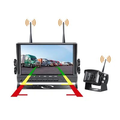 Gallop/HOWING 2.4G 7-Inch Wireless Truck Rearview Camera Monitor DVR System-IP68 Waterproof Night Vision 12-24V 1 Year Warranty