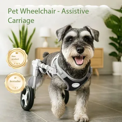Hot Sale Extendable Rear Limb Pet Wheelchair Comfort Support Metal Assistive Cart for Dogs and Cats Pet Training Supplies