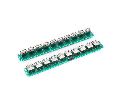 Original USB 2.0 Female Socket 10 Socket Test Board USB Adapter Board USB Data Cable Female Head Test Inspection Extension Board