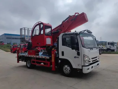 New Diesel Automatic Mobile Elevated Work Platform Isuzuu Chassis KV100/NNR Aerial Lift Truck Euro 3 Emission 150-250HP 4-6L