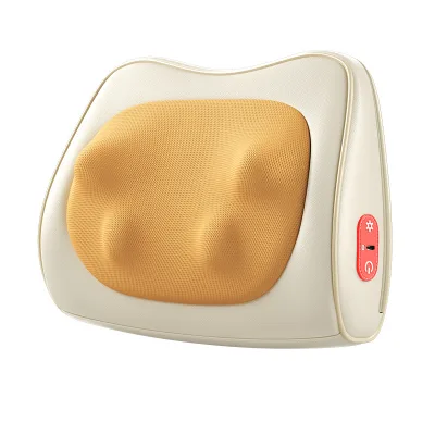 Promotion Electric Back Shoulder Knead Massage Pillow Deep Muscle Vibration Heat Waist Neck Support Massager for Home Car Office