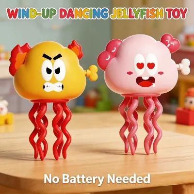 Hot Selling Wind up Twisting Spring Clockwork Crawling Cute Cartoon Emoticon Walking Dancing Educational Interactive Toy for Kid