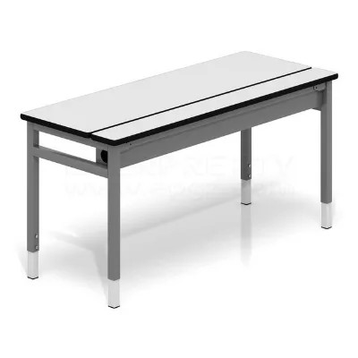 Laboratory Table Computer Desk Wooden Table with Wire Arrangement Trunk