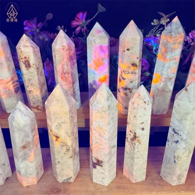 Wholesale Crystals Crafts Natural High Quality Hackmanite Points for Decoration Gift