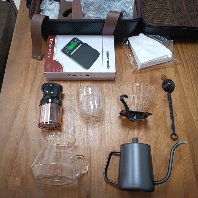Barista Coffee Set Gift Bag Set Drip Gooseneck Kettle Coffee & Tea Sets