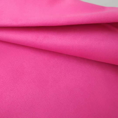 Fluorescent Rose Pink Suede for Sofa Cover/recaro Seat Suede Fabric/fluorescent Backpack Cover