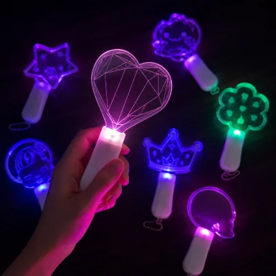 Wholesale K-Pop DJ Lightstick Disco Dancing Electric Custom Color Sticks Acrylic LED Decorative Lamp Light up Stick for Party