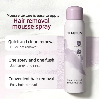 Wholesale Hair Remover Foam Mousse Spray Quick Net Removal Mild Formula Easy Rinse Off Arms Legs Underarm Depilatory Product